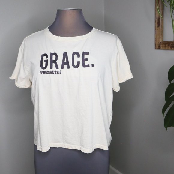 SWEET SOUL Clothing Co. GRACE crop t-shirt SIZE LARGE Emdroidered - Picture 3 of 4